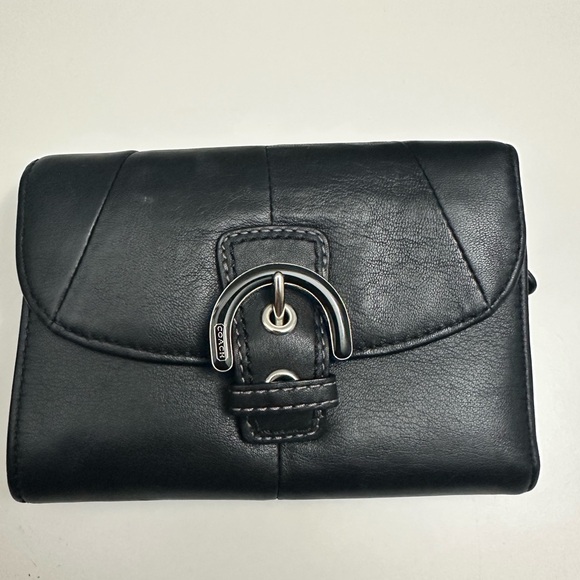 Coach Black Leather Soho Wallet - Picture 1 of 12